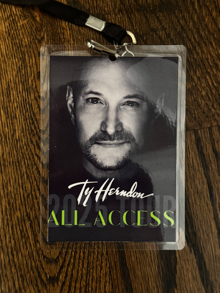 Ty Herndon Autographed 2025 All Access Tour Badge