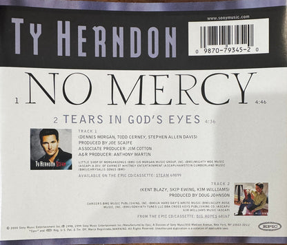 Ty Herndon Signed "No Mercy" CD Single