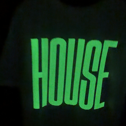 UV Glow Higher House Front Print - Tshirt - White