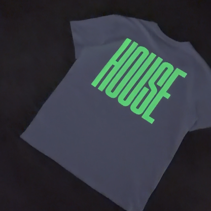 UV Glow Higher House Front Print - Tshirt - White