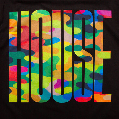 Vapor Higher House Front Print - Tshirt - Black
