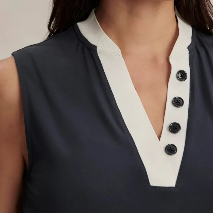 Varley Shelby Tank - Navy/White