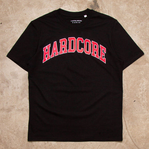 Varsity Hardcore Front Print - Tshirt - Black