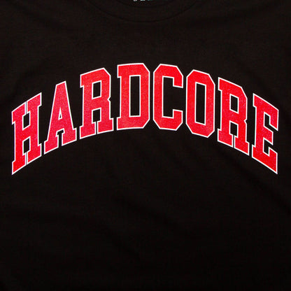 Varsity Hardcore Front Print - Tshirt - Black
