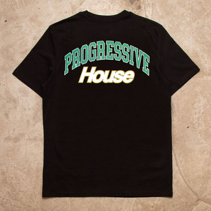 Varsity Progressive House Back Print - Tshirt - Black