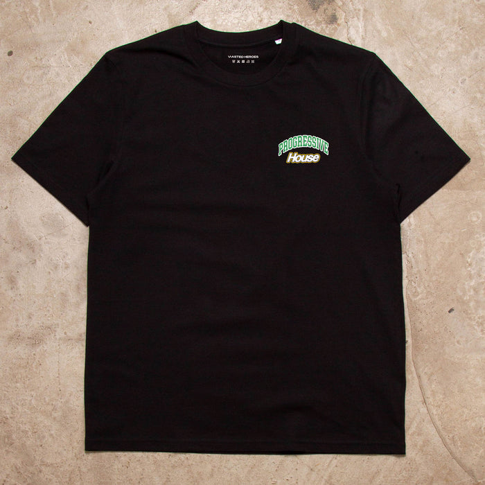 Varsity Progressive House Back Print - Tshirt - Black