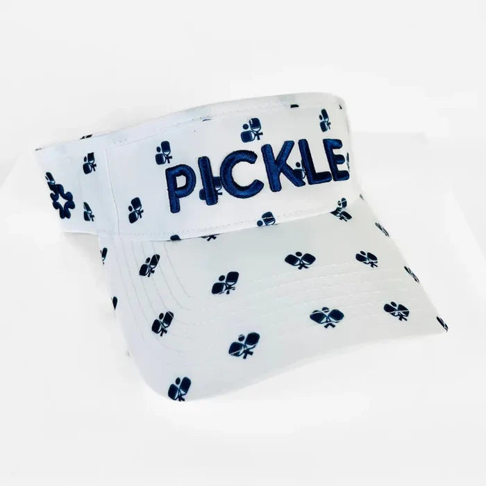 Vimhue Pickle/Paddles Puff Visor - White/Navy