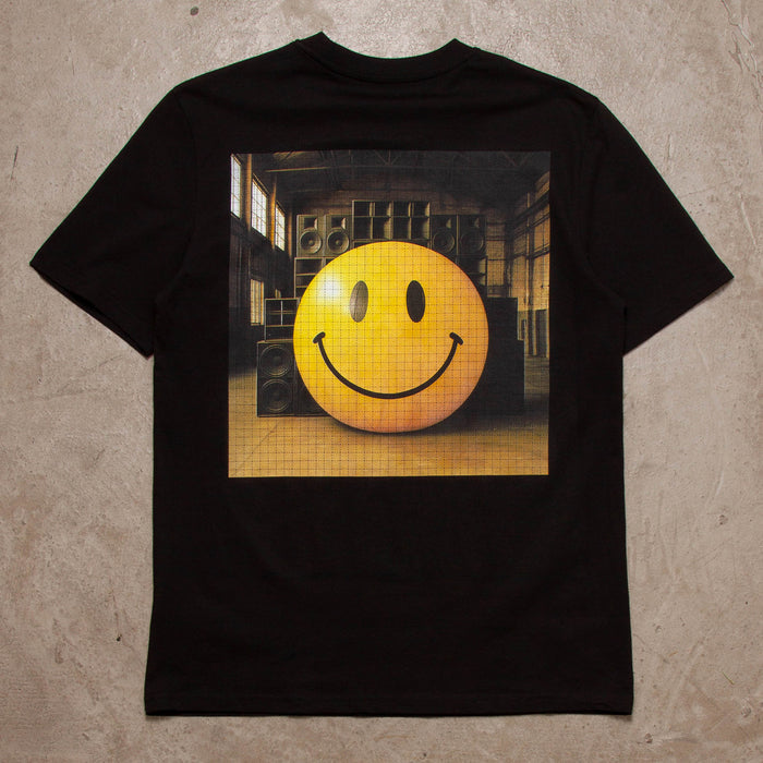 Warehouse Smiley Trip Back Print - Tshirt - Black