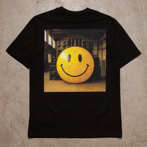 Warehouse Smiley Trip Back Print - Tshirt - Black