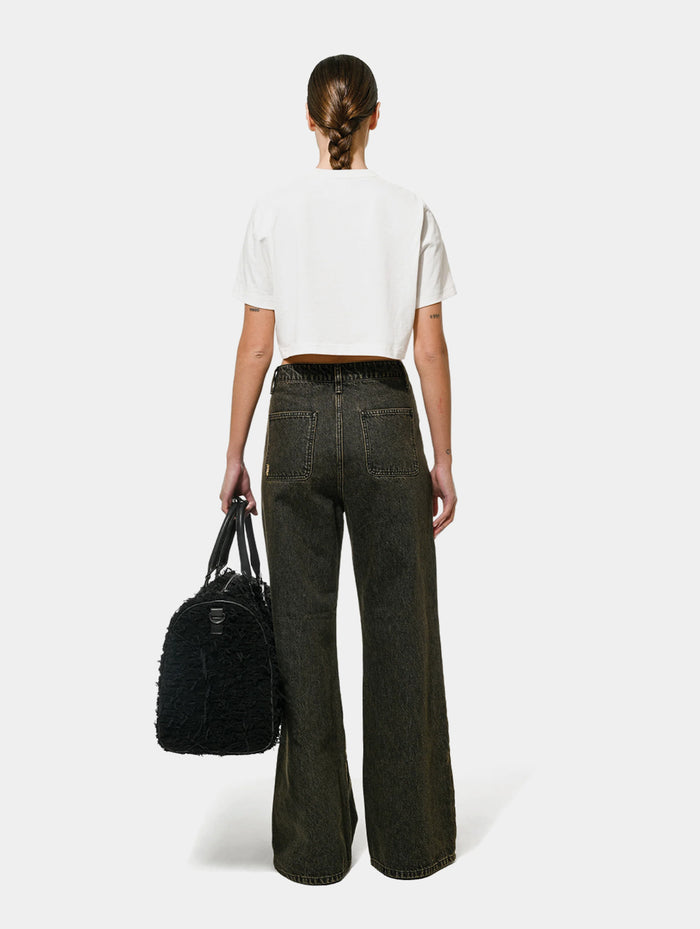 WASHED PANELED JEANS