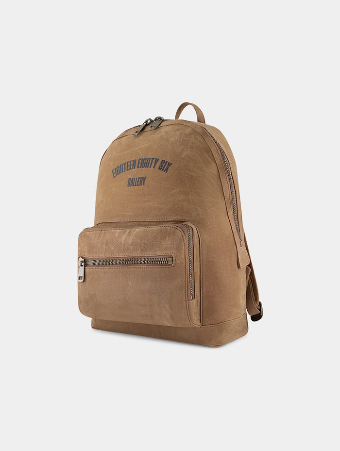 Waxed BackPack - Beige-Freesized
