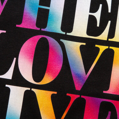 Where Love Lives Back Print - Tshirt - Black