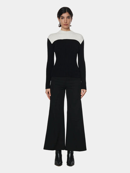 WIDE LEG TROUSER - BLACK