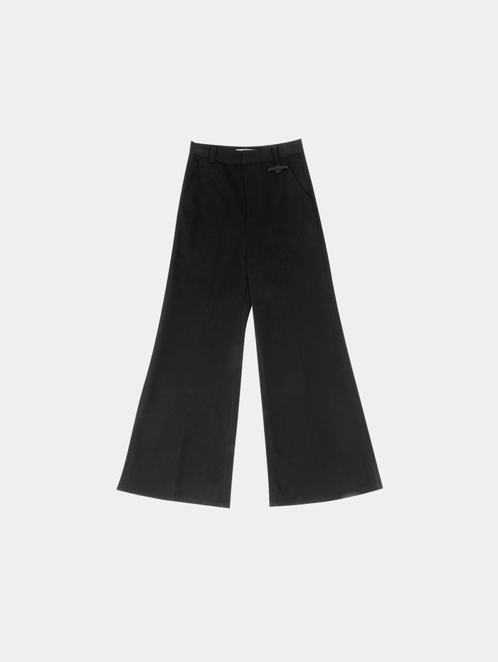 WIDE LEG TROUSER - BLACK