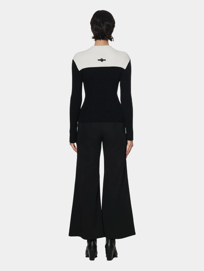 WIDE LEG TROUSER - BLACK