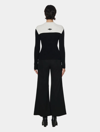 WIDE LEG TROUSER - BLACK