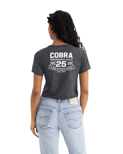 Women's Cropped Charcoal T-Shirt