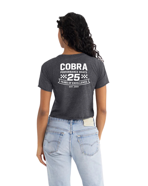 Women's Cropped Charcoal T-Shirt