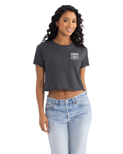 Women's Cropped Charcoal T-Shirt