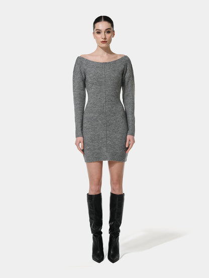 WOOL DRESS - GREY