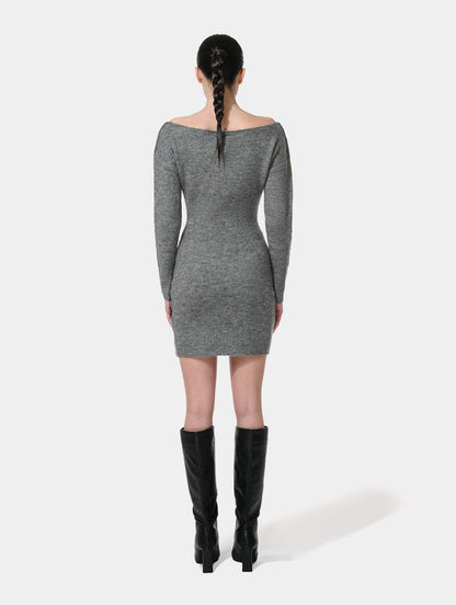 WOOL DRESS - GREY