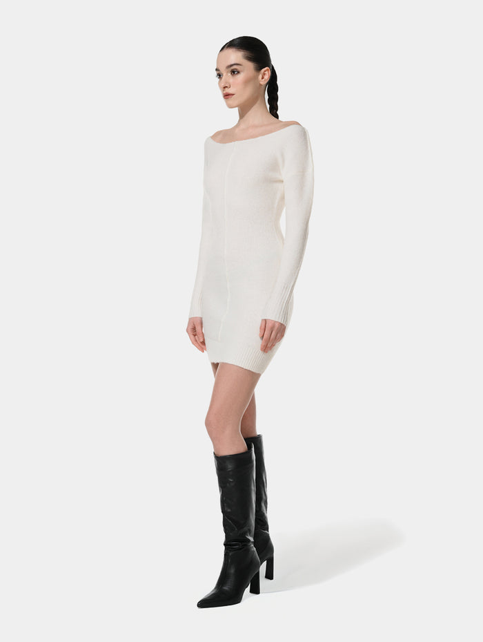 WOOL DRESS - OFF WHITE