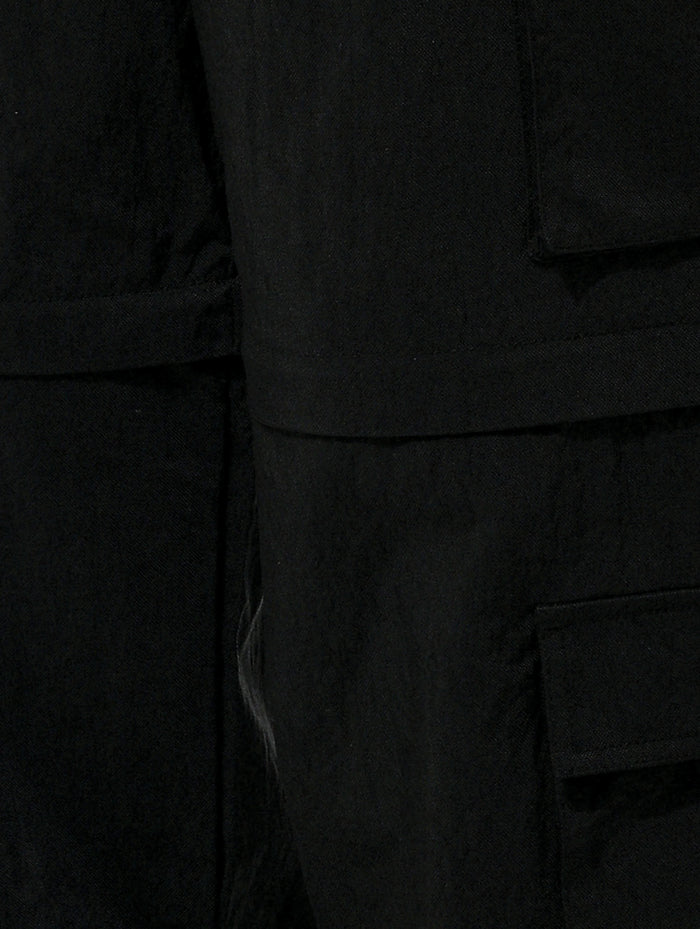 ZIP OFF CARGO PANTS - BLACK
